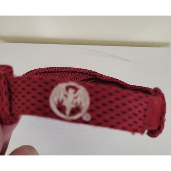 BARCARDI Bat Logo Visor Cap ~ Maroon Red ~ Adjustable Rum Mixed Drinks Cocktails - Picture 3 of 4